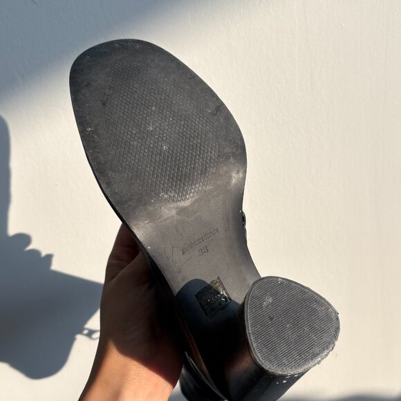 L'INTERVALLE black leather ankle boots - Picture 5 of 5